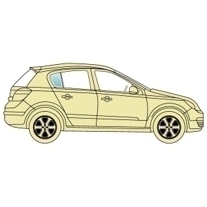 Скло бокове Renault Laguna 2001-2006