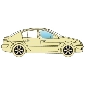 Скло бокове Renault Megane 2003-2008 Scenic