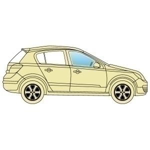 Скло бокове KIA picanto 2004-2011