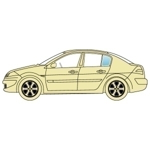 Скло бокове Hyundai Elantra HD 2006-2010