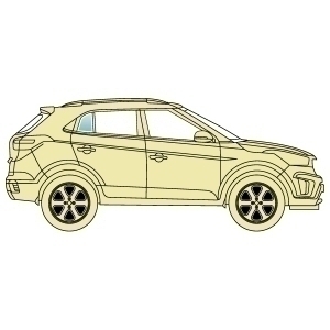 Скло бокове Subaru Forester 2003-2008