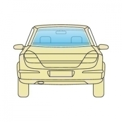 Стекло заднее Nissan Micra 2003-2010 K12