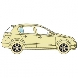 Скло бокове Hyundai Getz 2002-2011