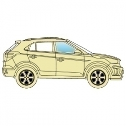 Скло бокове Volkswagen Touareg 2003-2010