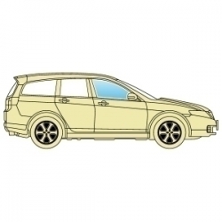 Скло бокове Hyundai S-Coupe / Tiburon 2002-2008