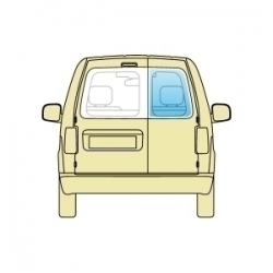 Скло заднє Volkswagen Caddy 2004+