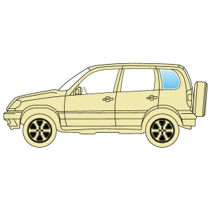 Скло бокове Lexus LX 470 2001-2008