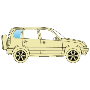 Скло бокове Lexus LX 470 2001-2008